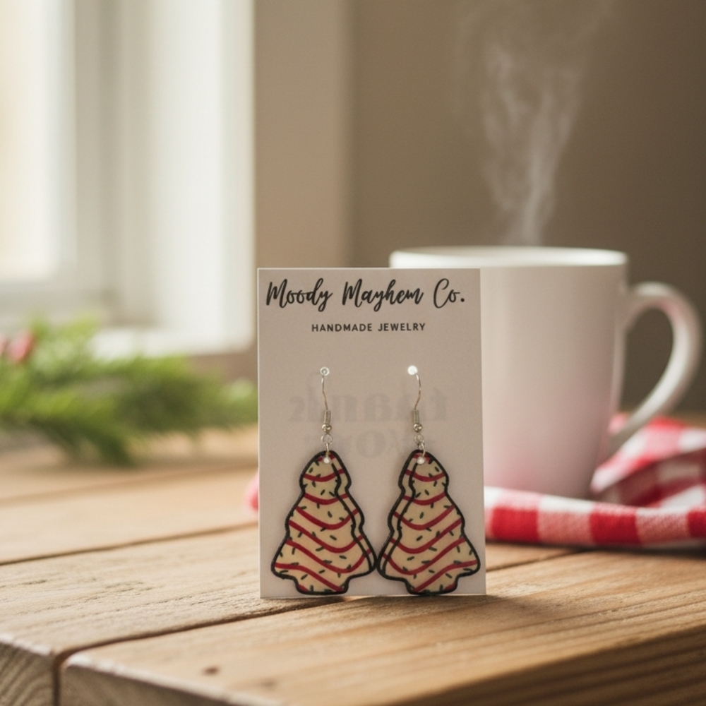 Red and White Holiday Earrings